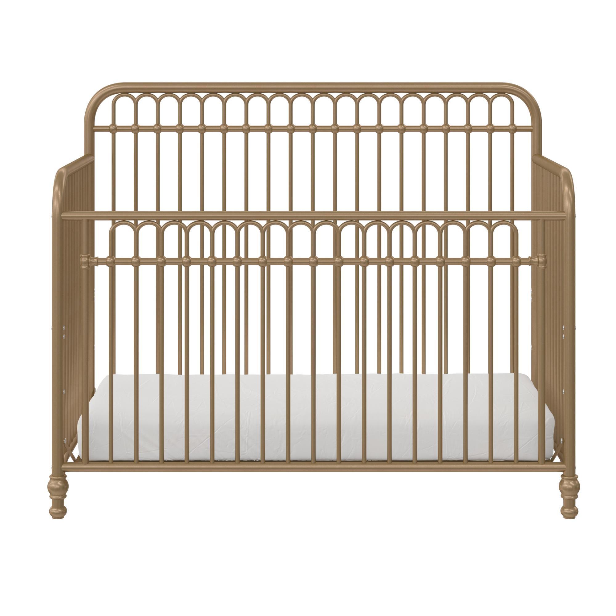 Gold Metal 3-in-1 Convertible Crib with Arched Frame