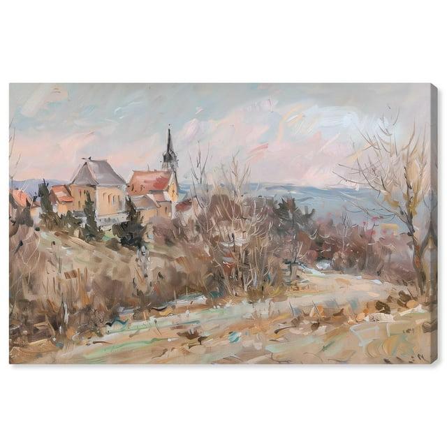 Art Remedy Little Town Canvas Classic Landscape Art by Art Remedy