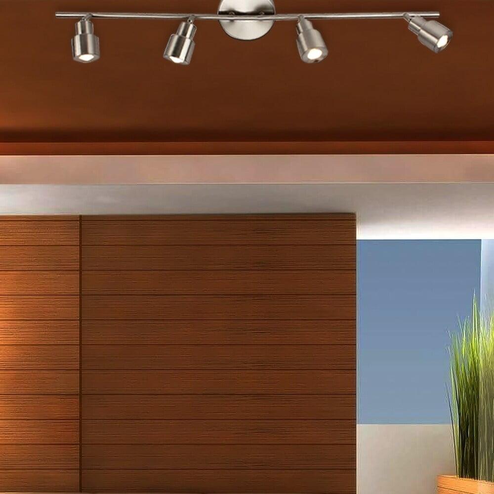 Brielle Coastal Industrial 36.75'' LED Flush Mount in Brushed Nickel