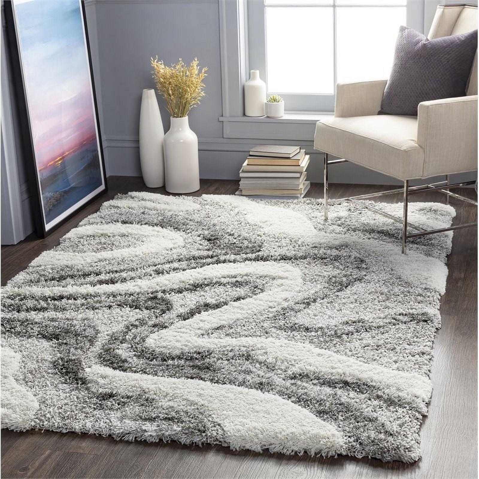 Wade Logan® Dittman Machine Woven Abstract Gray Area Rug
