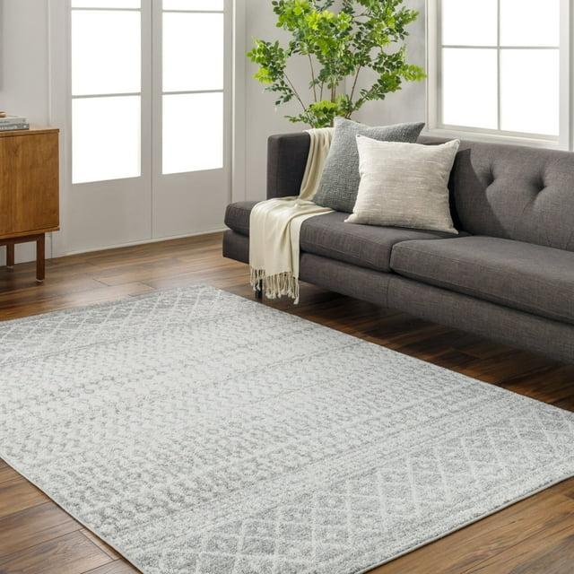 Livabliss 6'7"x9' Sweetgum Global Rug Cream: Traditional Rectangle, Medium Pile, Fade & Stain-Resistant