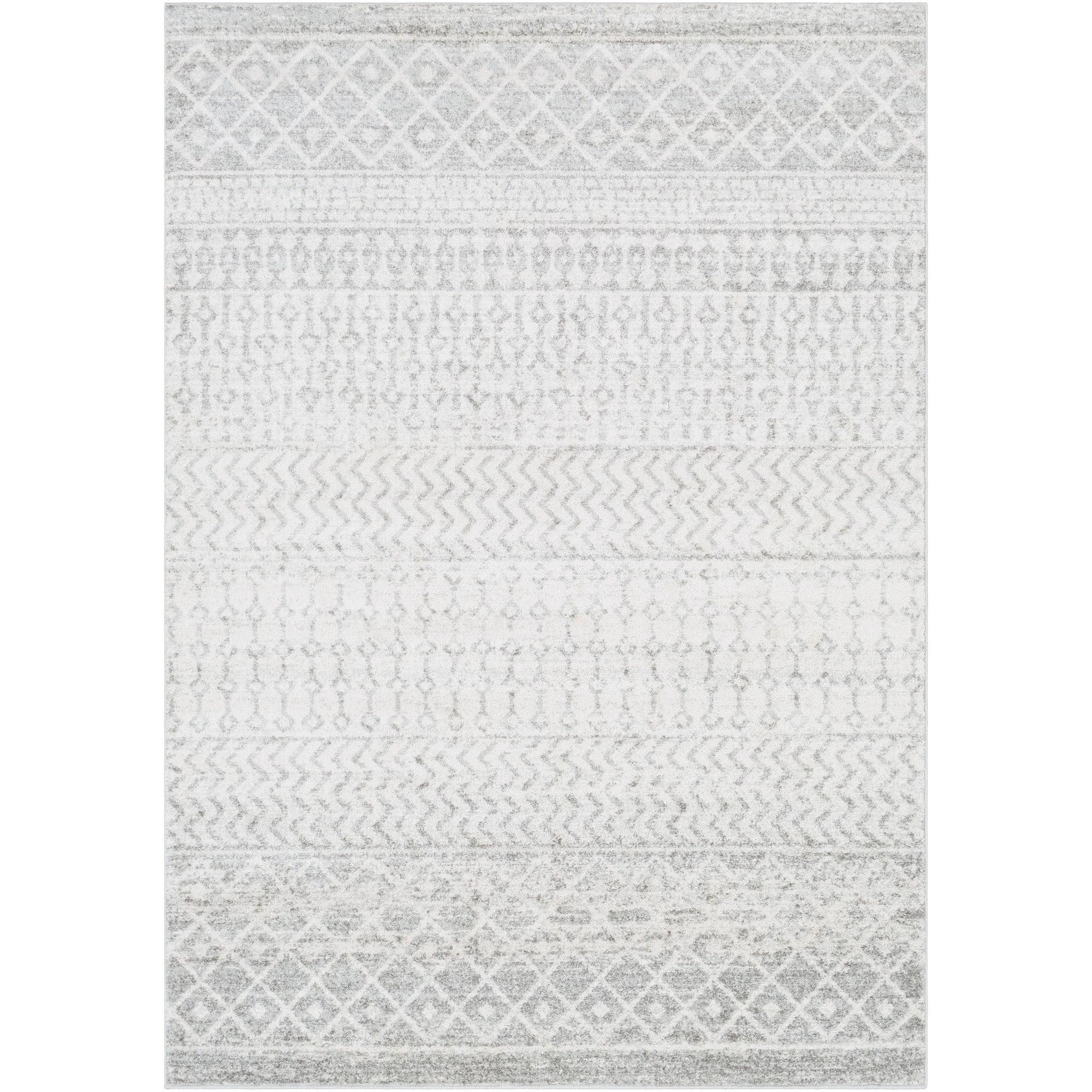 Livabliss Elaziz Boho Moroccan Area Rug,5'3" x 7'7",Gray