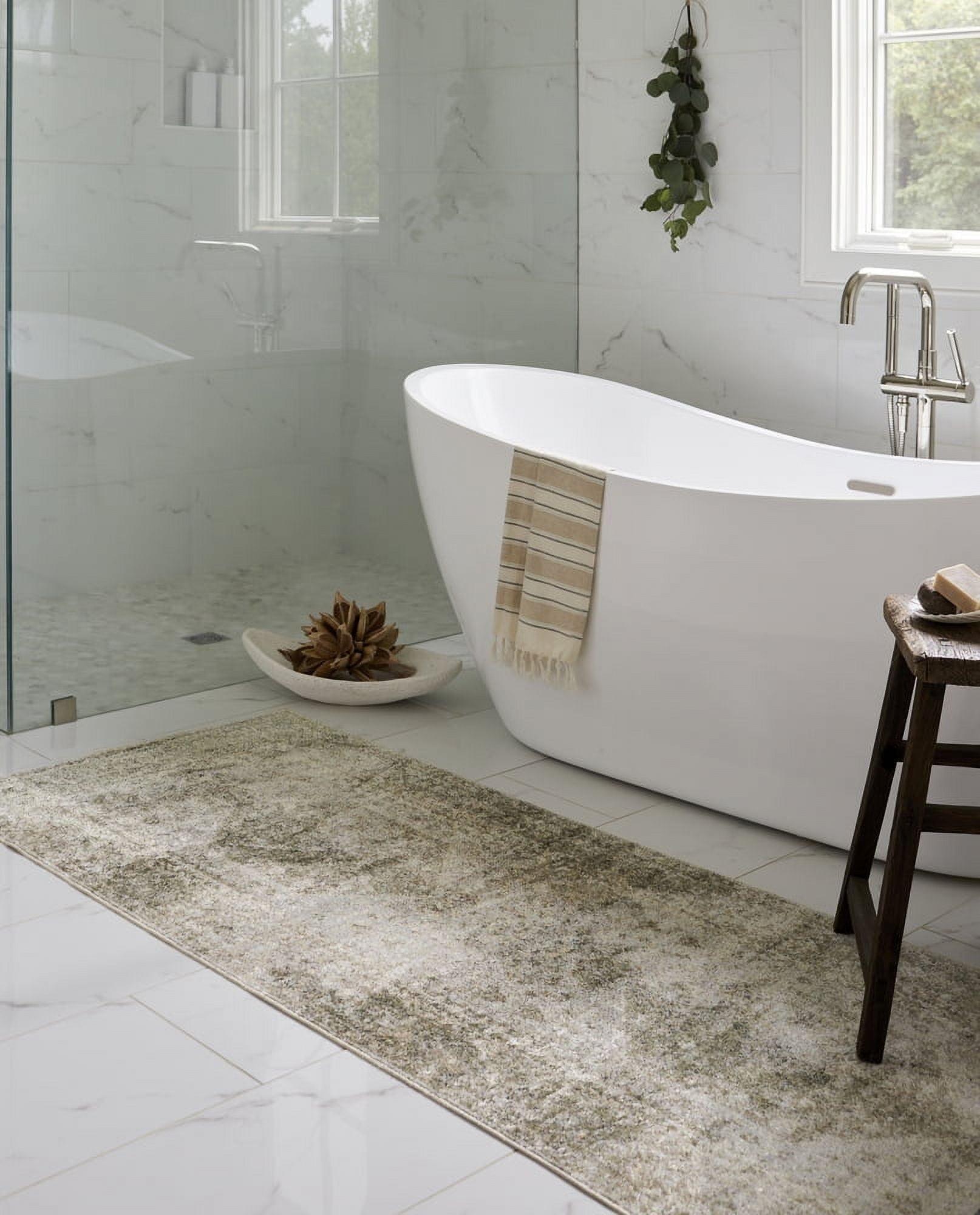 Livabliss Washable Rugs for Living Room, 8x10 Lillian Traditional Gray Area Rug, Bedroom Dining Room Home Decor Stain Resistant Carpet (7'10" x 10')