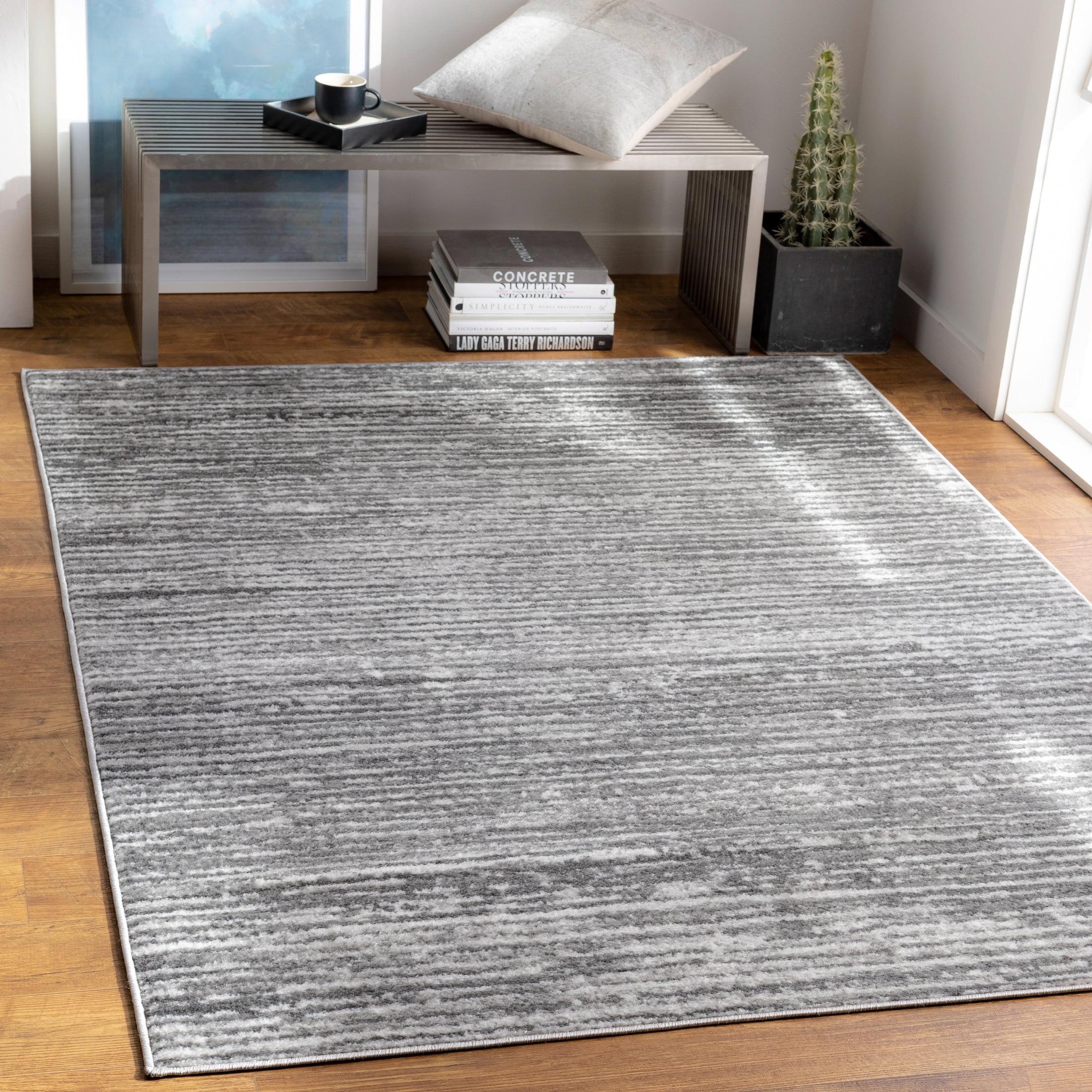 Livabliss Monte Carlo Modern Minimalist Area Rug,5'3" x 7'3",Charcoal/Grey