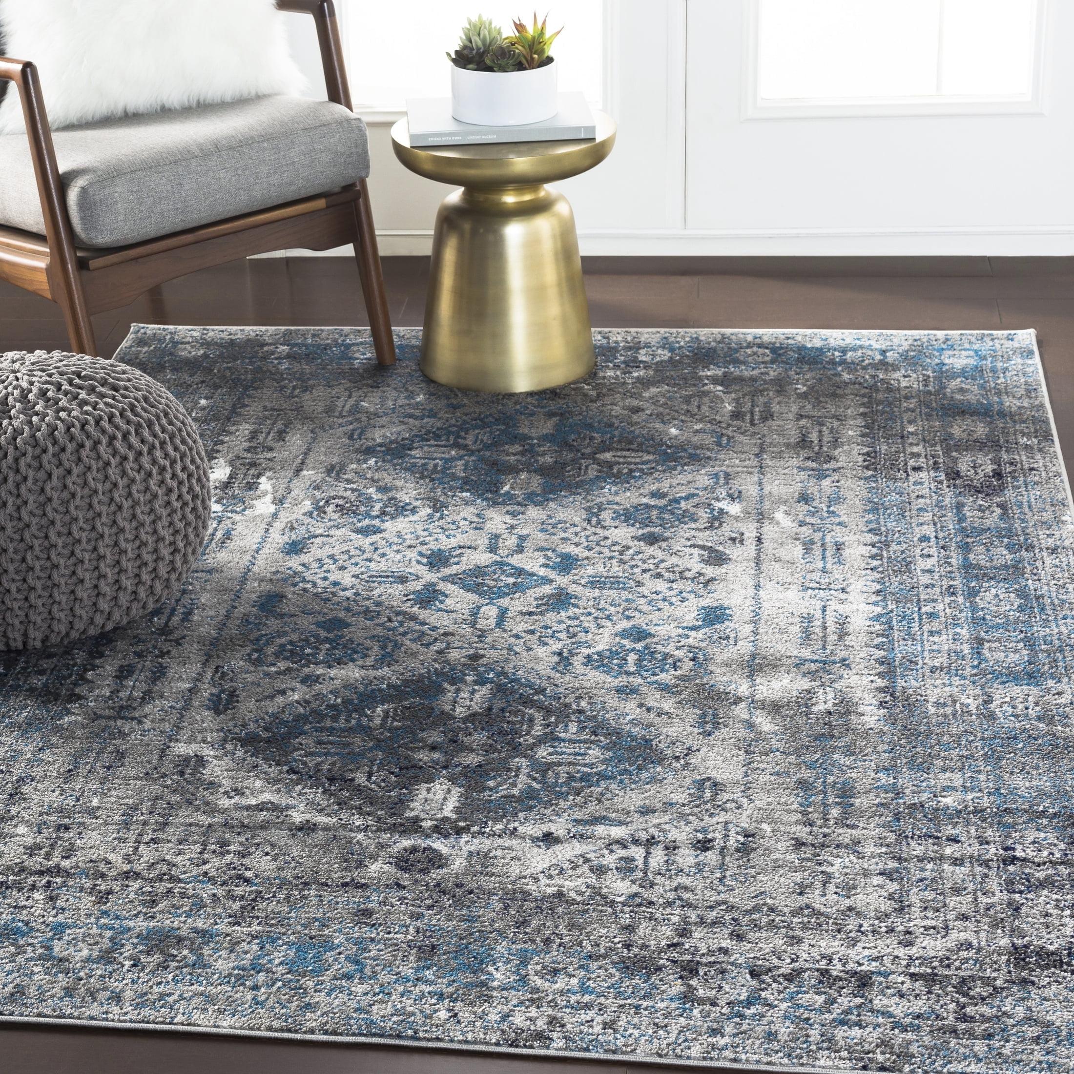 Livabliss 3'11"x5'7" Melissa Traditional Rugs Gray: Medium Pile, Stain & Fade-Resistant, Indoor Use