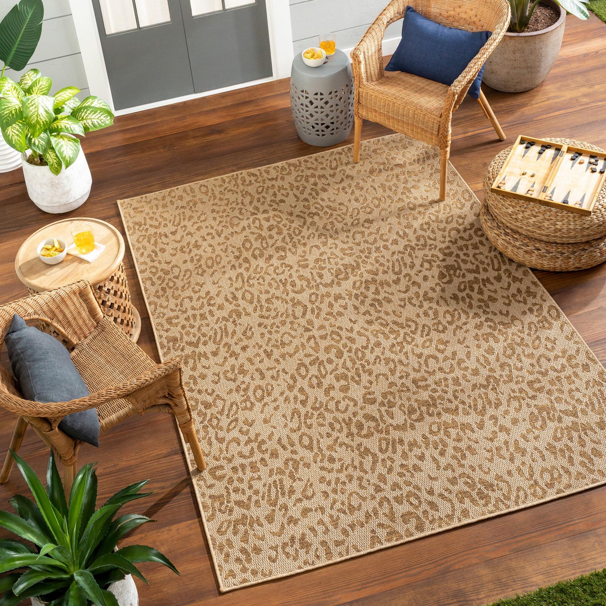 Pismo Beach Beige Synthetic Flat Woven Reversible Rug 2' x 3'