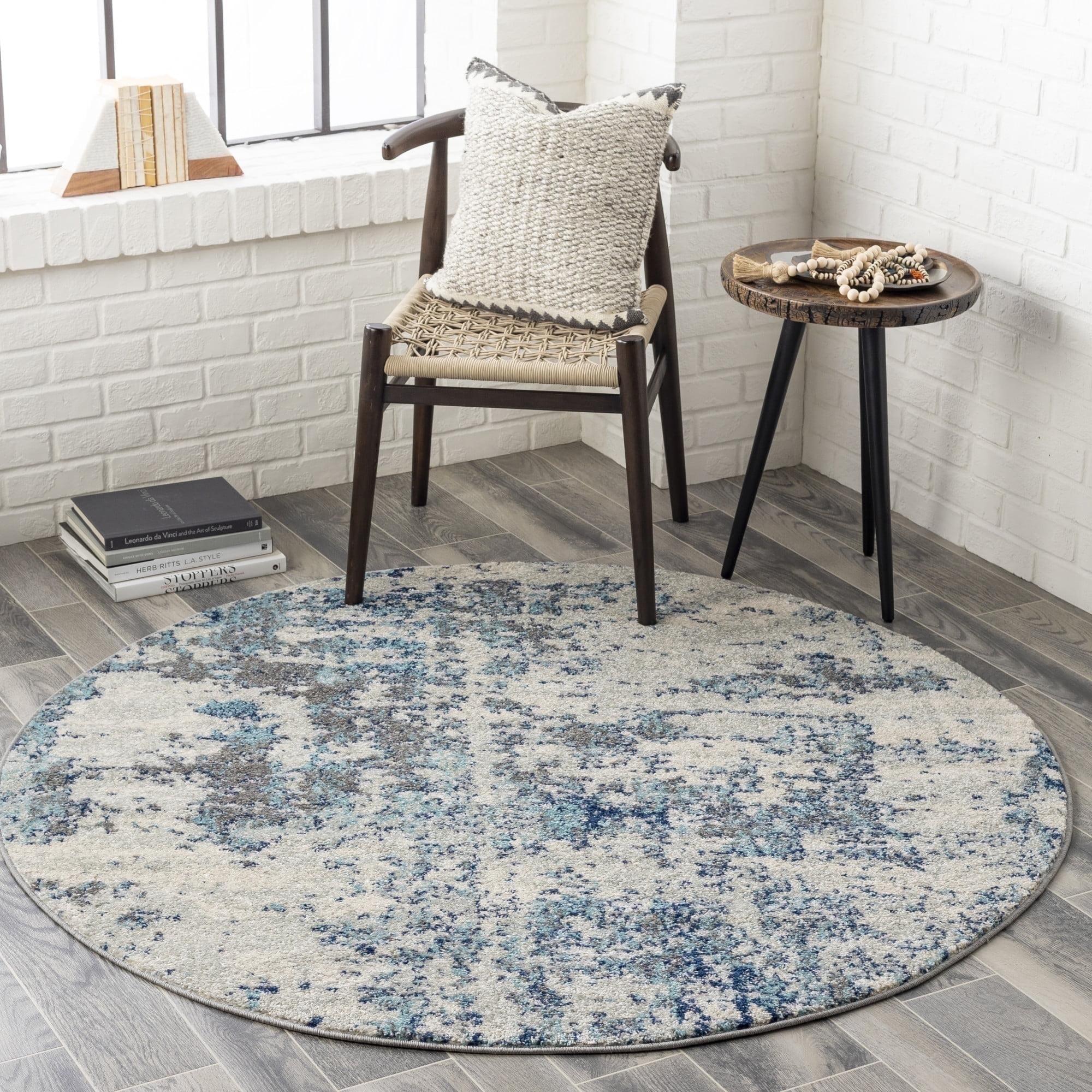 Livabliss Sunderland Modern Abstract Area Rug,7'10" x 10'2",Blue