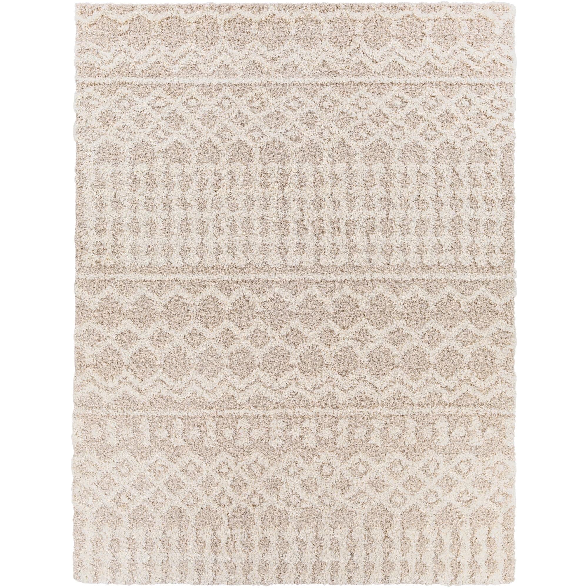 Livabliss Urban Shag Global Moroccan Area Rug,7'10" x 10'2",Beige