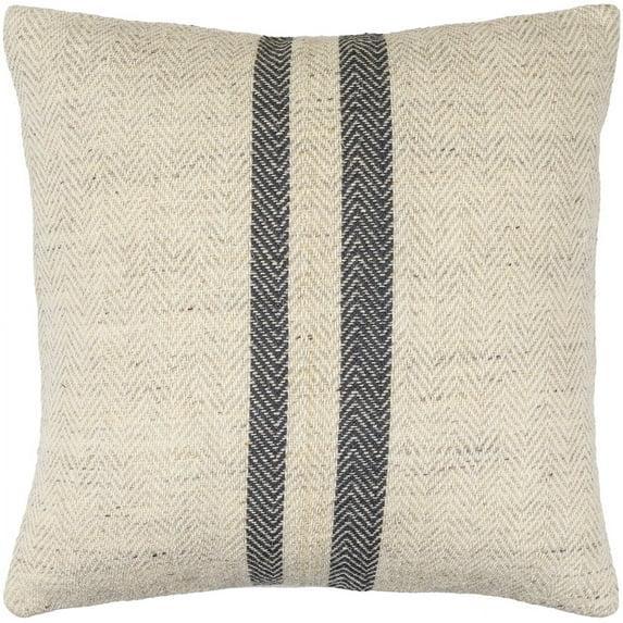 Becki Owens x Livabliss Becki Owens x Livabliss Brett Striped Wool Blend Reversible Throw Pillow
