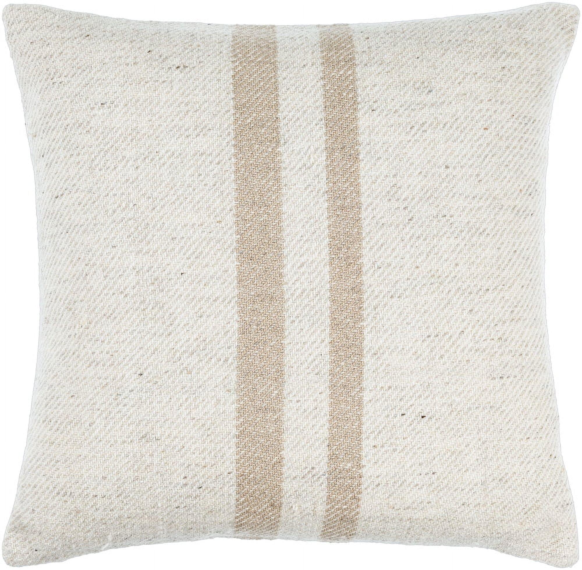 Becki Owens x Livabliss Brett Striped Wool Blend Reversible Throw Pillow