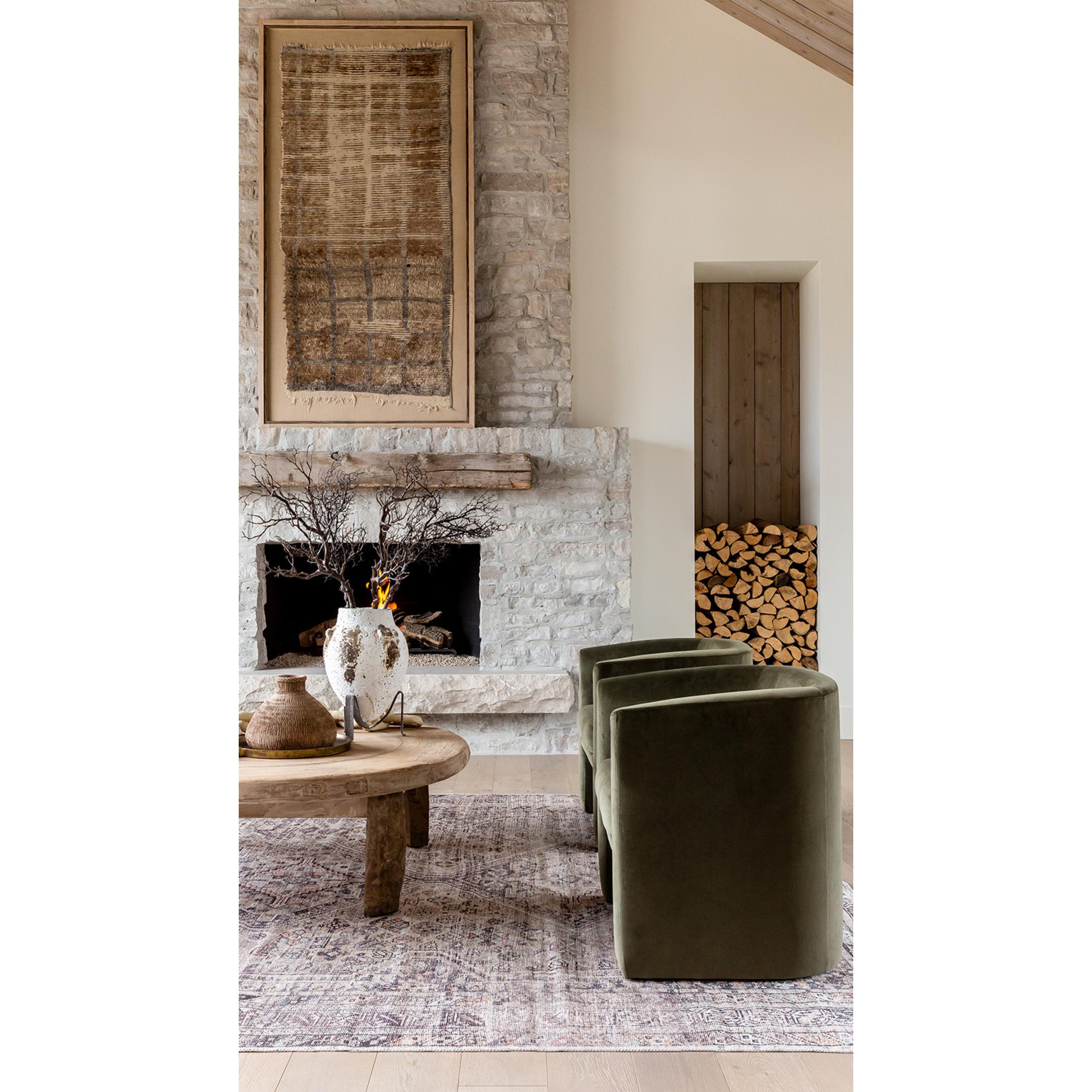 Livabliss x Vivir Eleni Vintage Washable Area Rug, 2' x 2'11", Dusty Blue, (2' x 3')