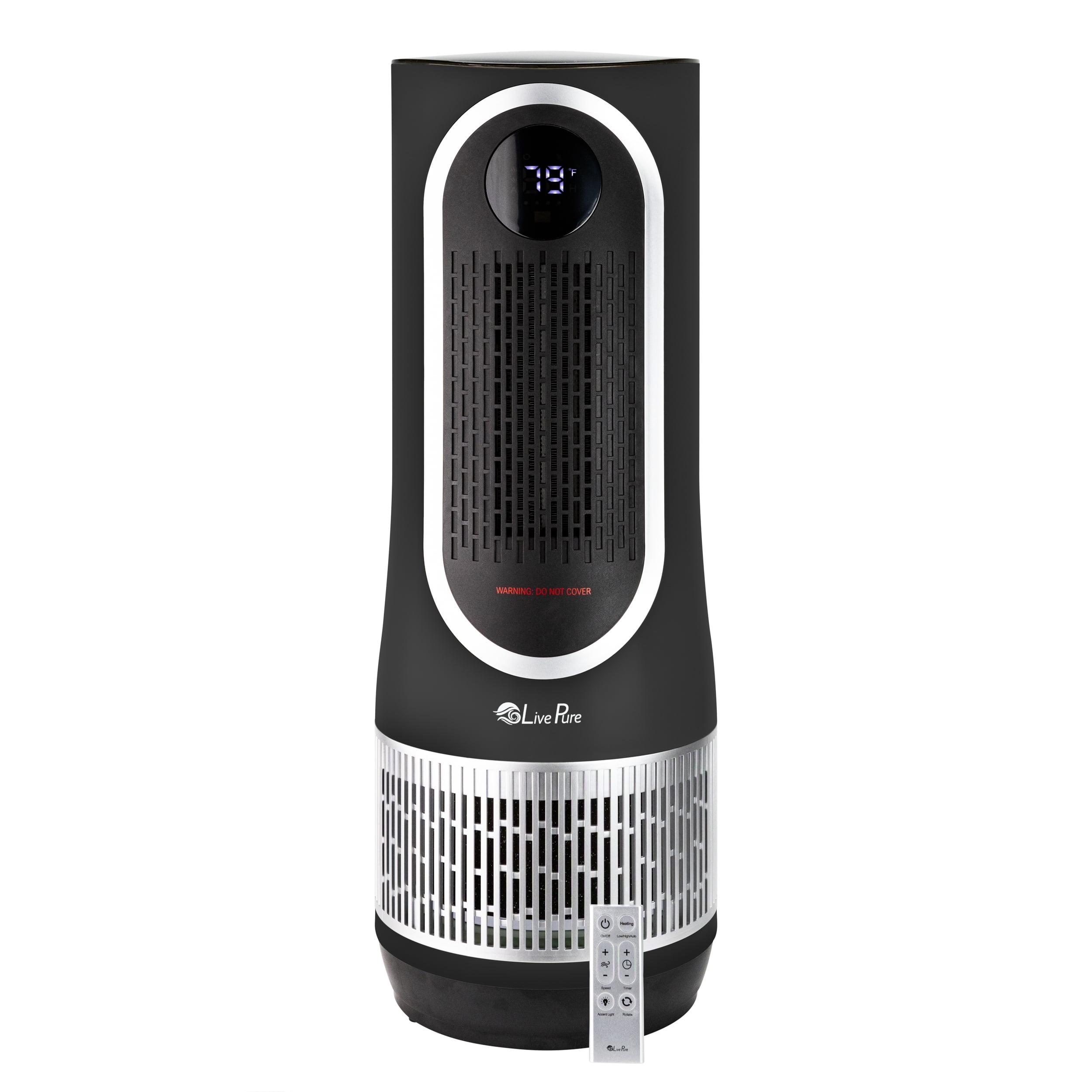 LivePure 2 in 1 Clean Heat Air Purifier & Heater – Black