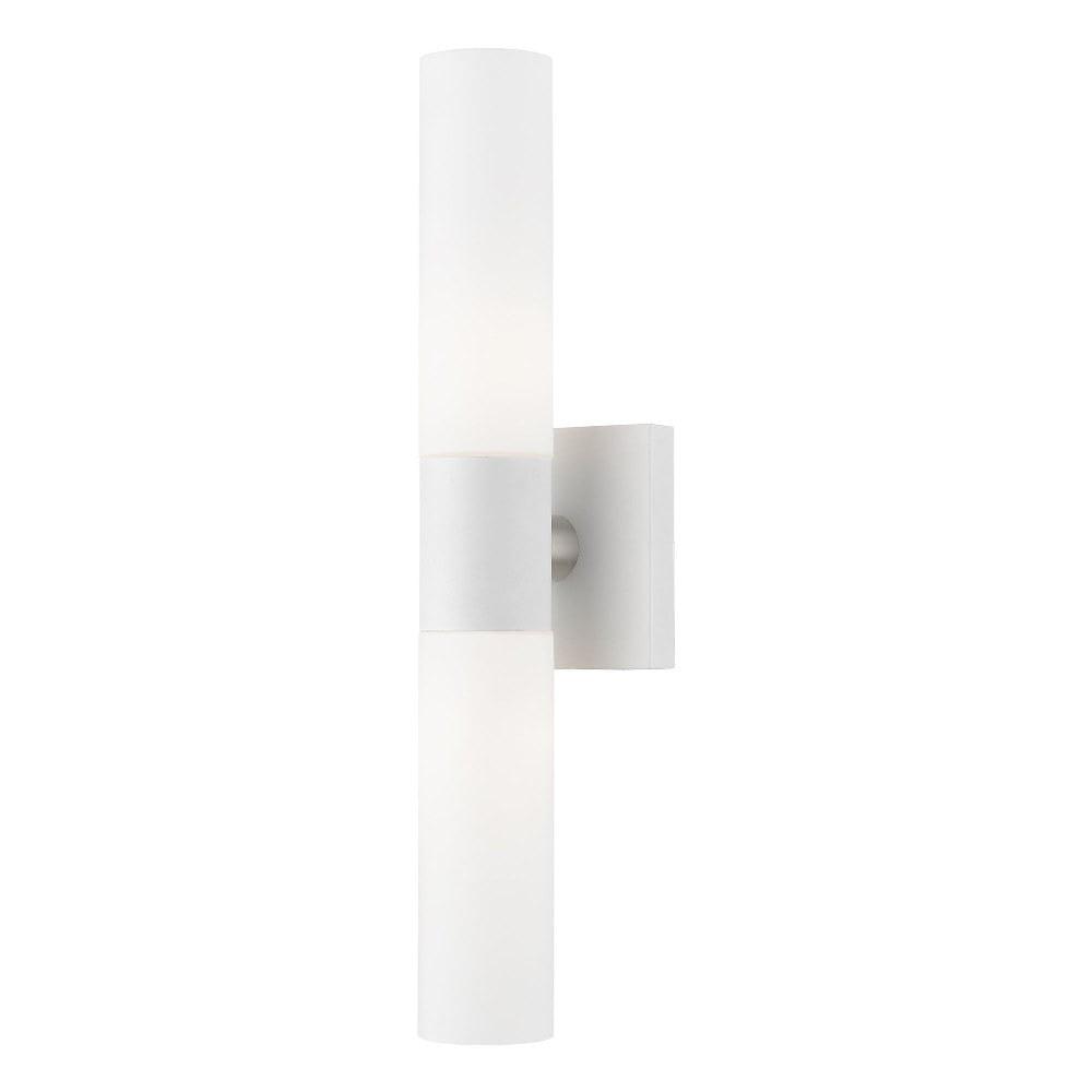 Livex Lighting Aero 2 - Light Vanity in  White/Brushed Nickel