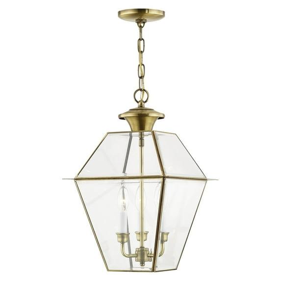 Livex Lighting Westover 3 - Light Pendant in Antique Brass