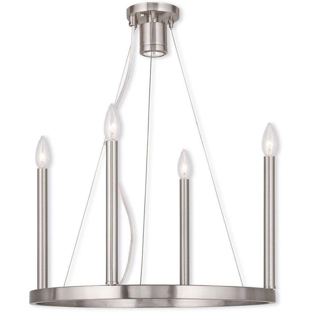 Livex Lighting Alpine 4 - Light Chandelier in Bronze