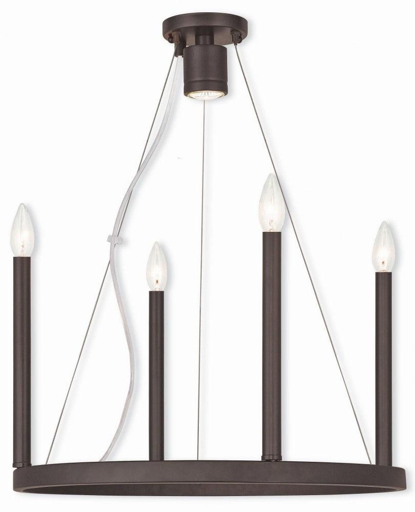 Livex Lighting Alpine 4 - Light Chandelier in Bronze