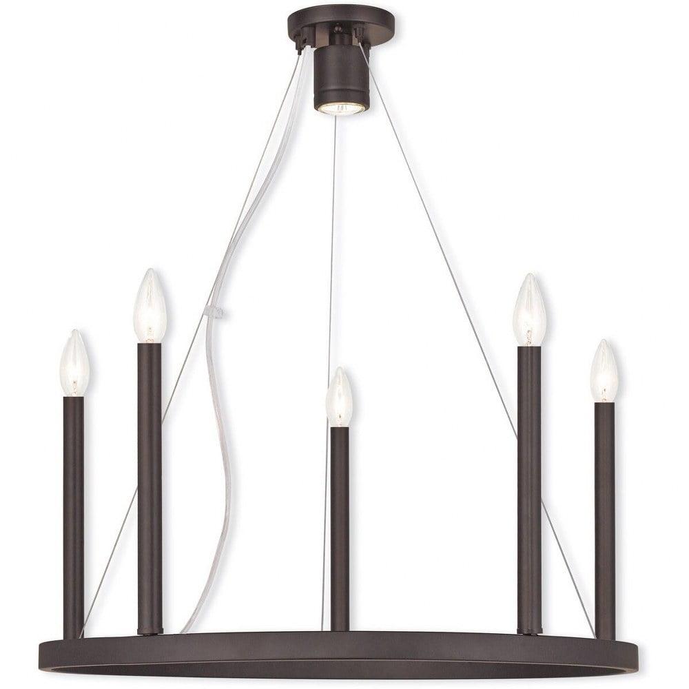 Livex Lighting Alpine 4 - Light Chandelier in  Brushed Nickel
