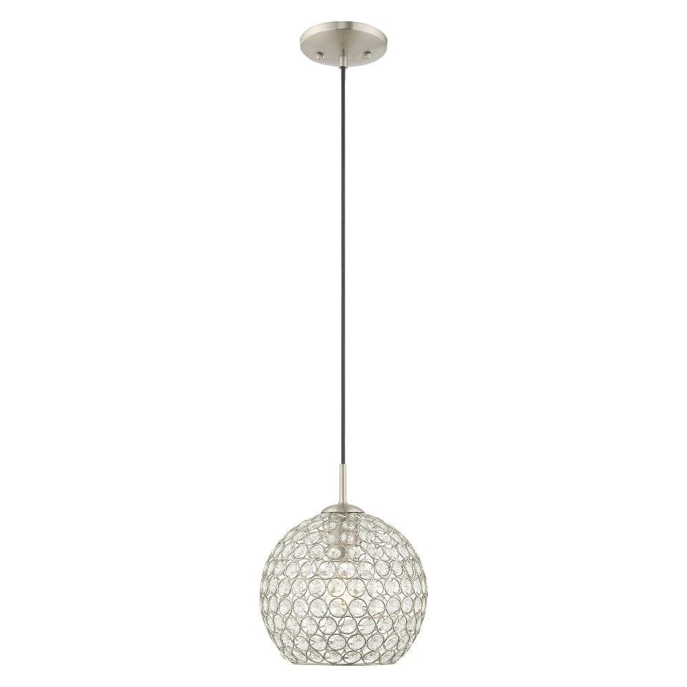 Livex Lighting Cassandra 1 - Light Pendant in  Brushed Nickel