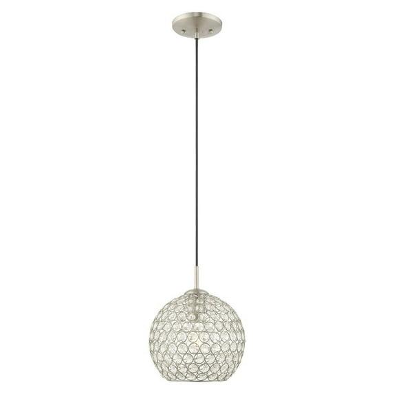 Livex Lighting Cassandra 1 - Light Pendant in  Brushed Nickel