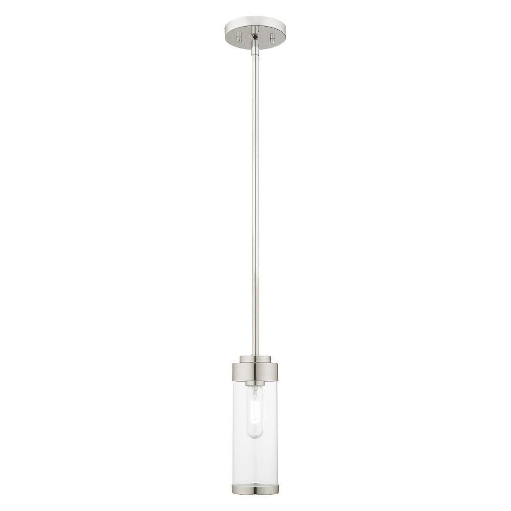 Polished Chrome Mini Pendant with Clear Glass Shade