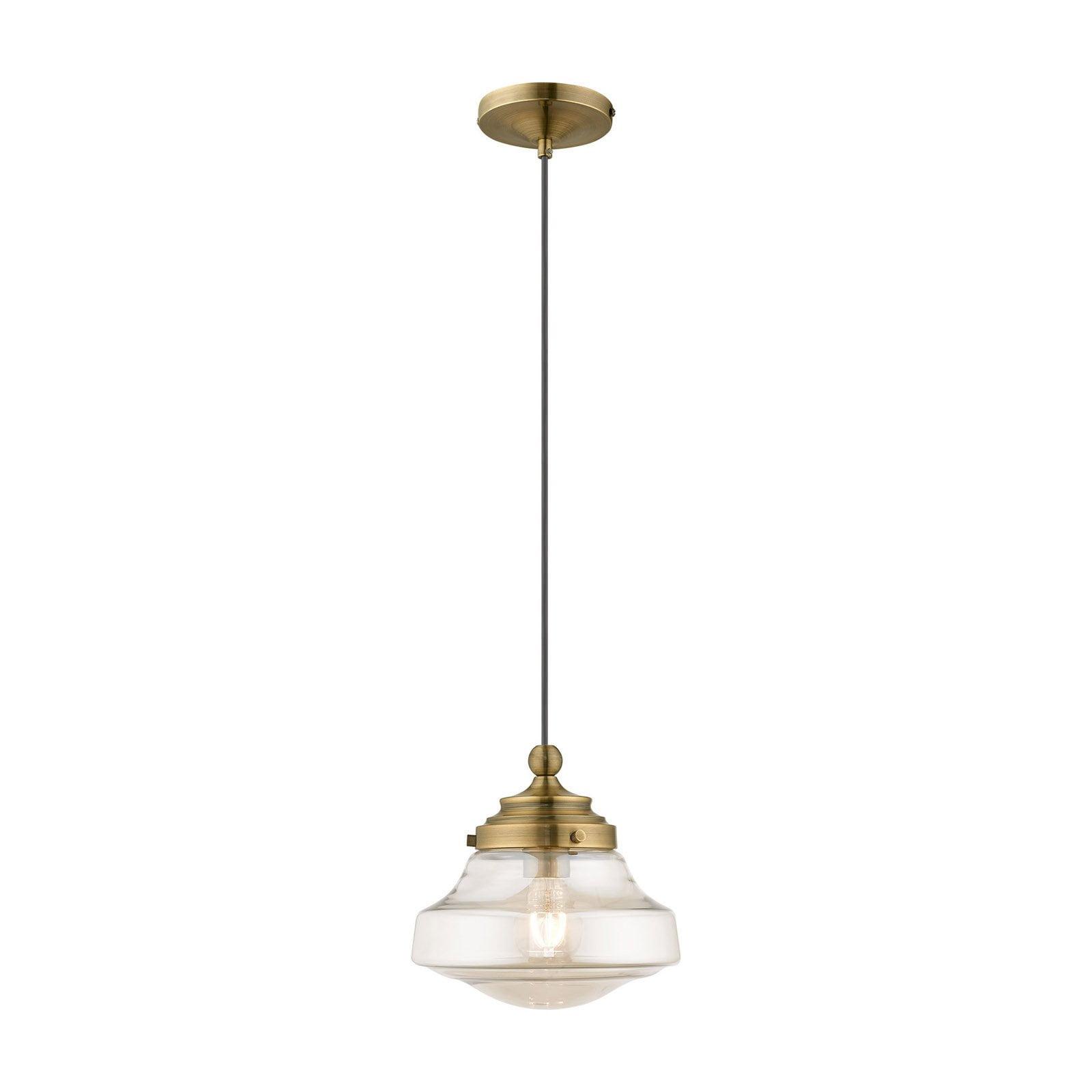 Livex Lighting 41223 1 Light 9" Wide Mini Pendant - Brass