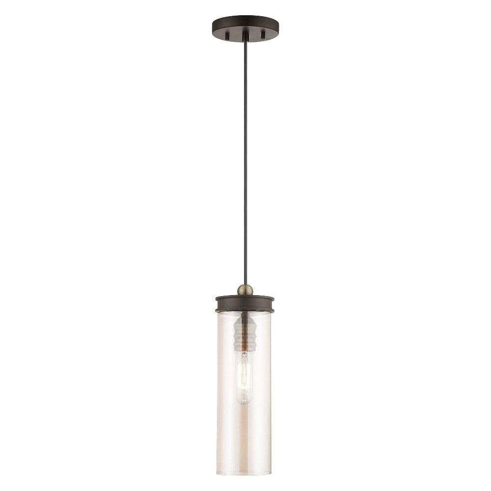 Livex Lighting 41227 1 Light 5" Wide Mini Pendant - Bronze