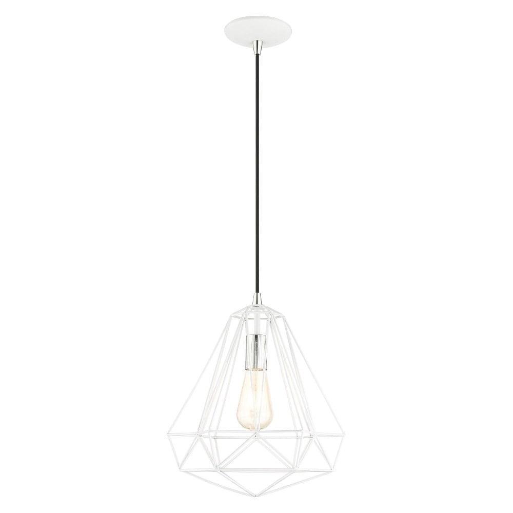 Livex Lighting Knox 1 - Light Pendant in  Shiny White