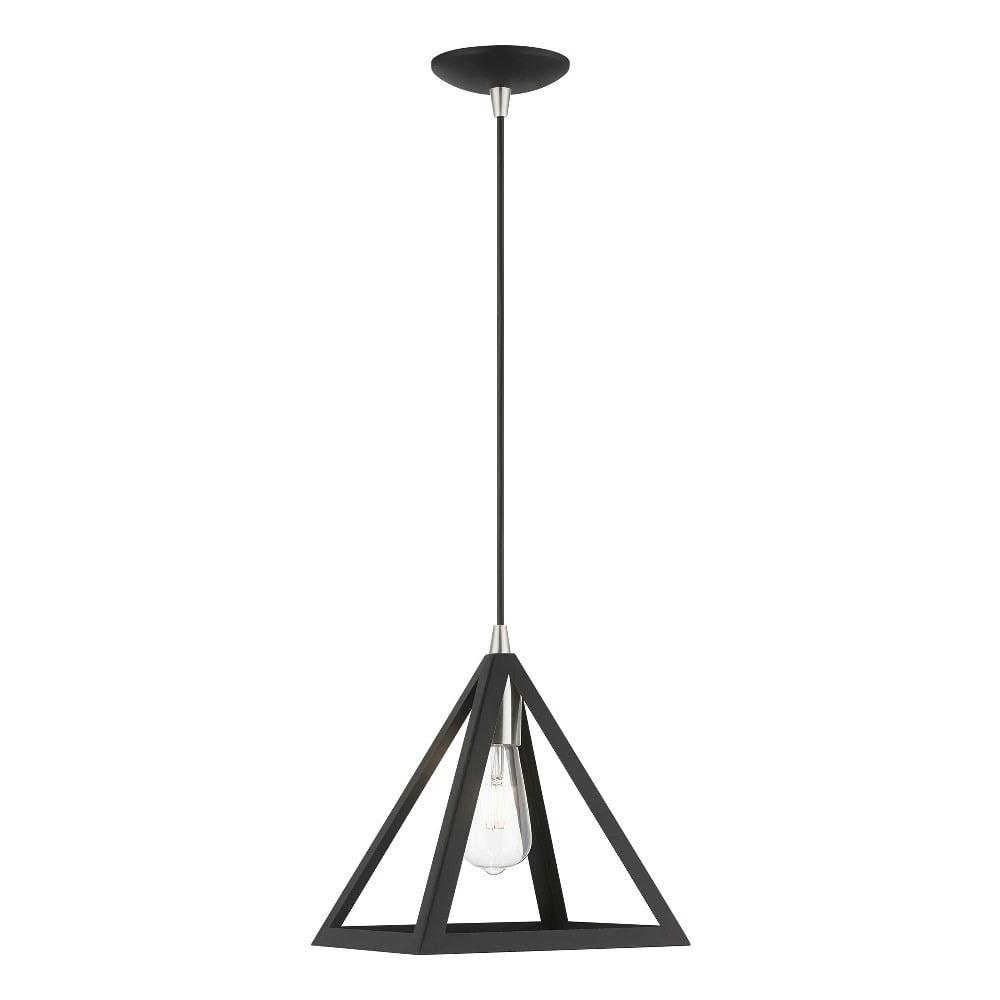 Livex Lighting Pinnacle 1 - Light Pendant in  Black/Brushed Nickel