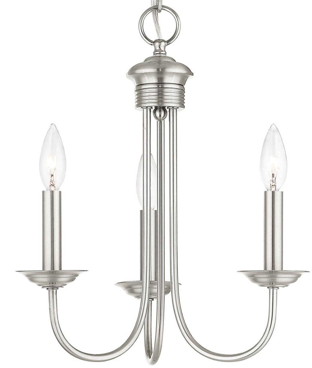 Livex Lighting Estate 3 - Light Chandelier in  Brushed Nickel