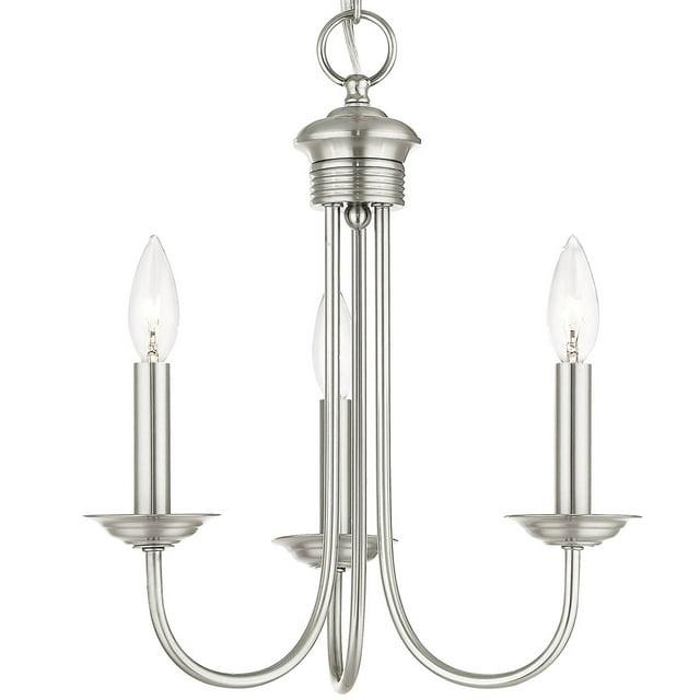 Livex Lighting Estate 3 - Light Chandelier in  Brushed Nickel