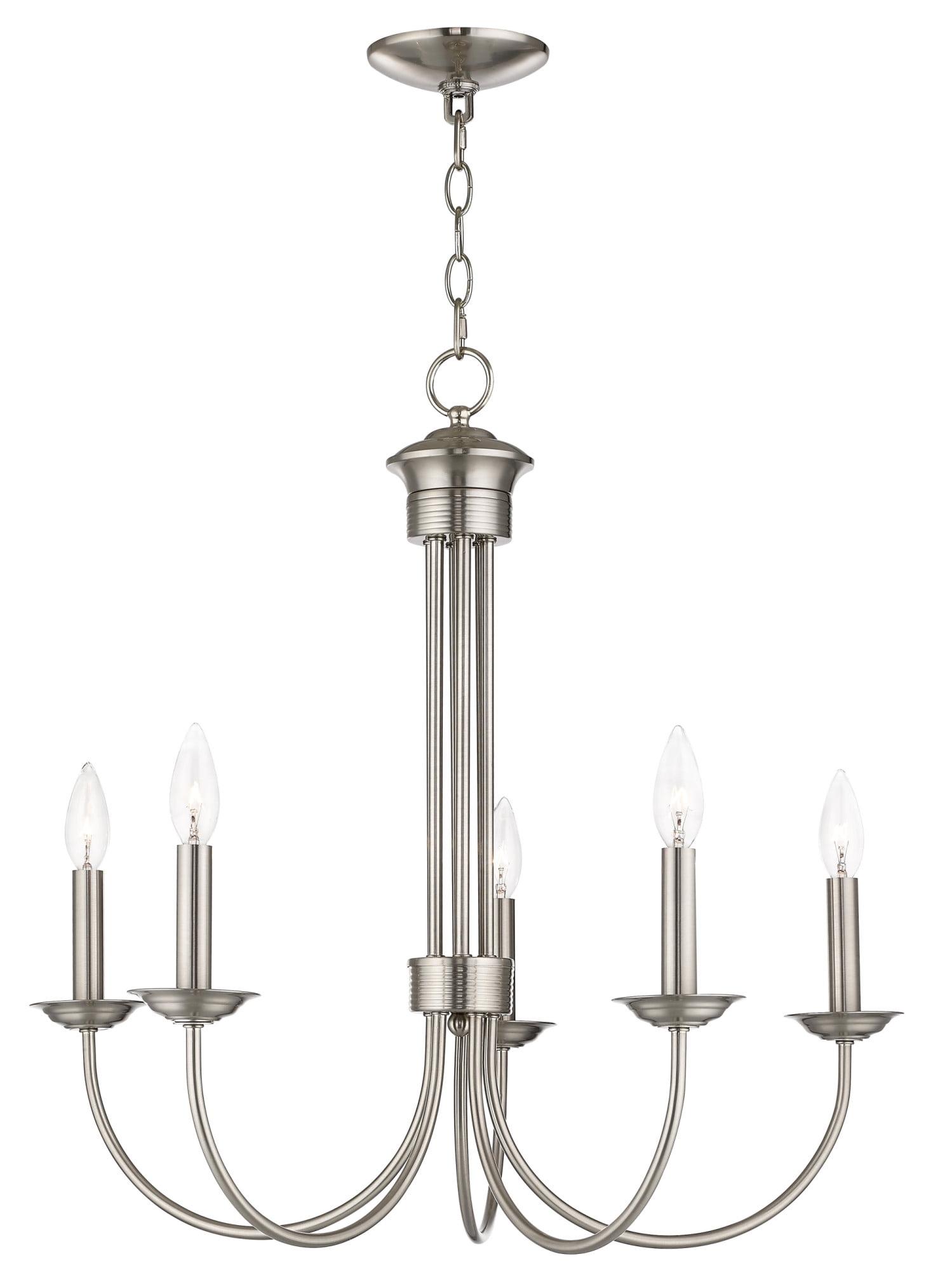 Livex Lighting Estate 5 - Light Chandelier in  Brushed Nickel