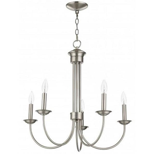 Livex Lighting Estate 5 - Light Chandelier in  Brushed Nickel