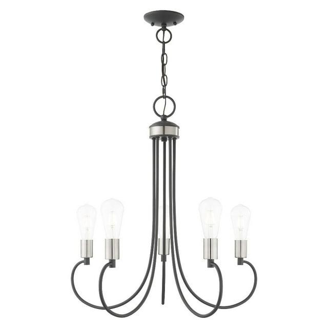 Livex Lighting Bari 5 - Light Chandelier in  Scandinavian Gray