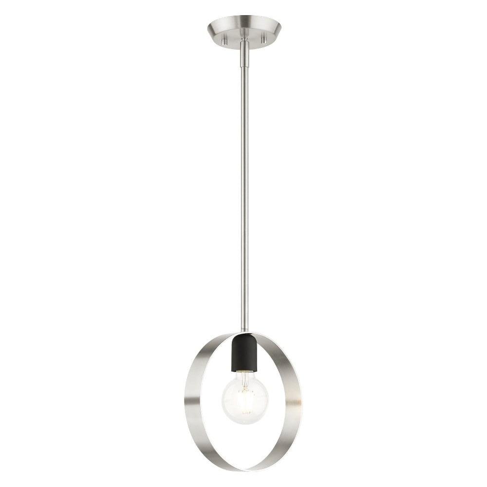 Modesto Brushed Nickel Mini Indoor/Outdoor Pendant Light