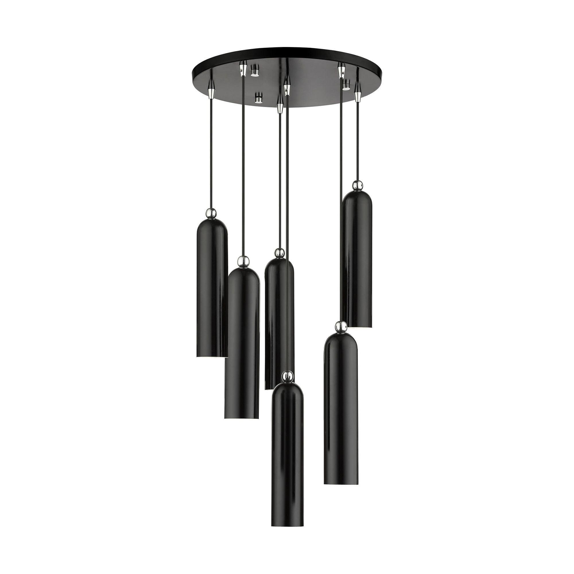 Livex Lighting Ardmore 6 - Light Pendant in Shiny Black