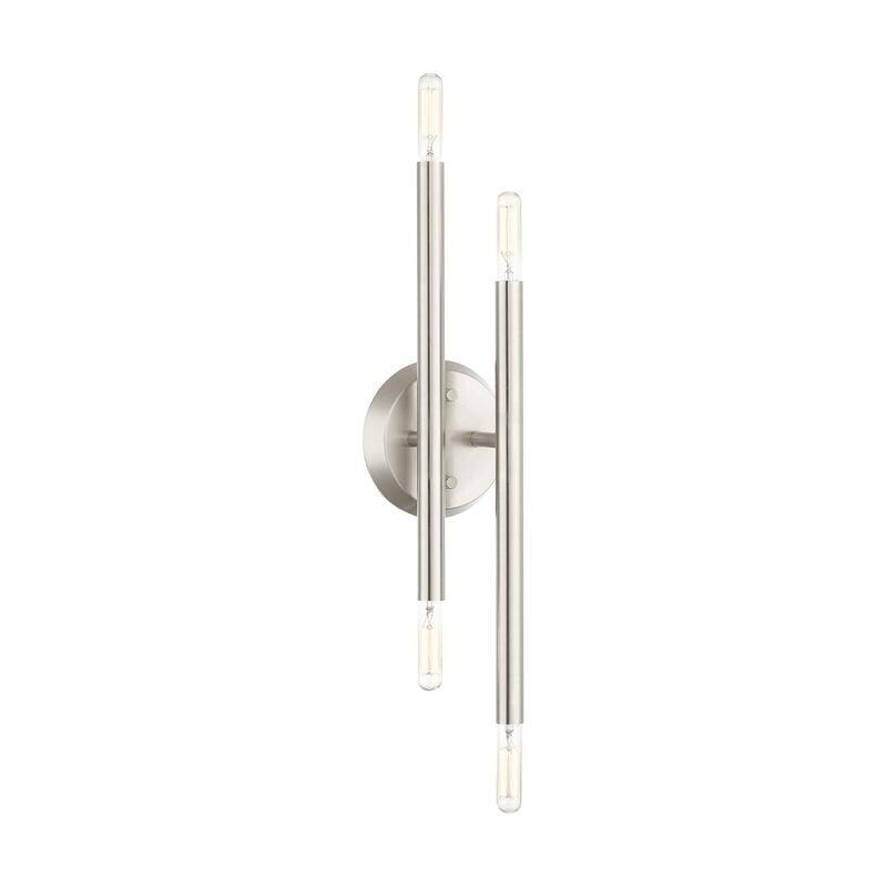 Livex Lighting 46771 Soho 4 Light 17" Tall Commercial Wall Sconce - Nickel