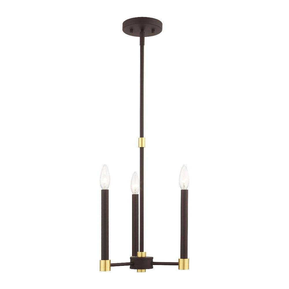 Livex Lighting Karlstad 3 - Light Chandelier in Bronze/Satin Brass