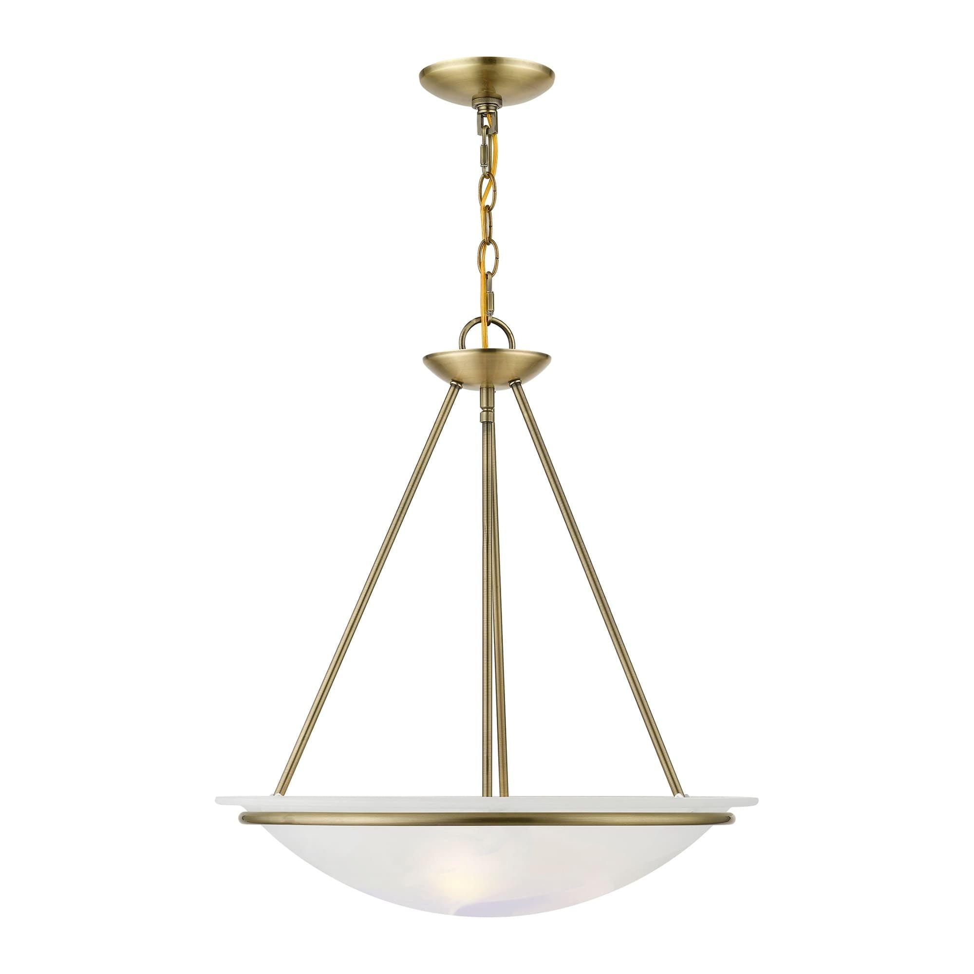 Livex Lighting Newburgh 3 - Light Pendant in  Antique Brass