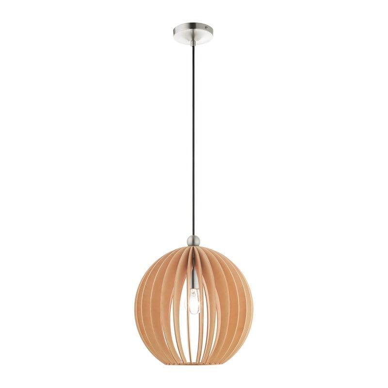 Livex Lighting Pendants 1 - Light Pendant ,  Brushed Nickel