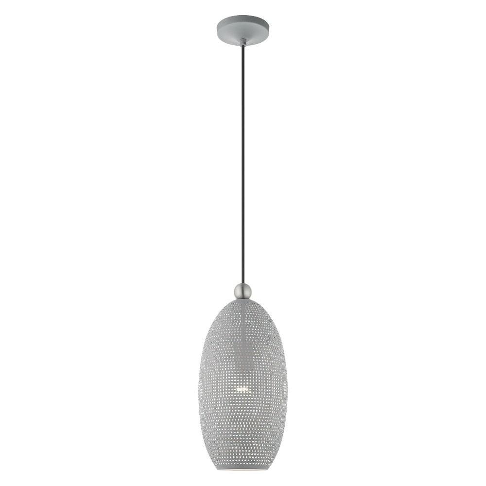 Dublin Nordic Gray and Brushed Nickel 1-Light LED Pendant