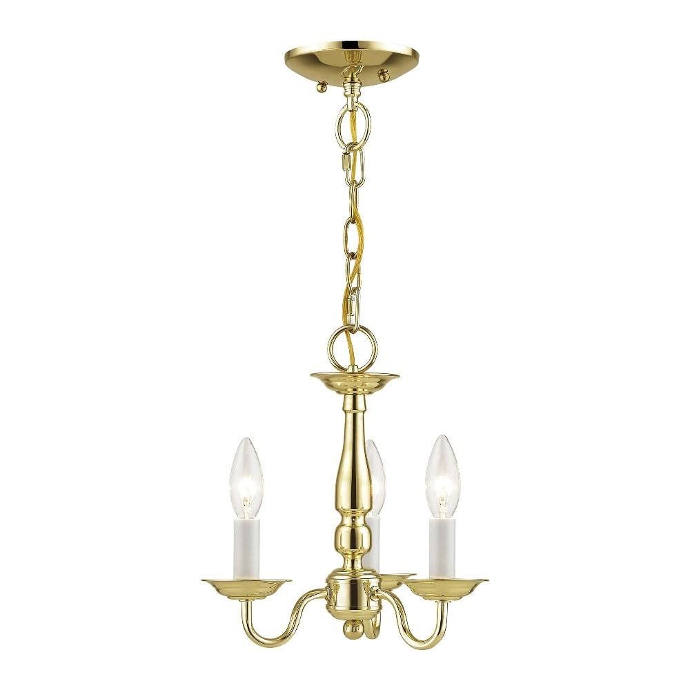 Livex Lighting Williamsburgh 3 - Light Chandelier in Polished Brass