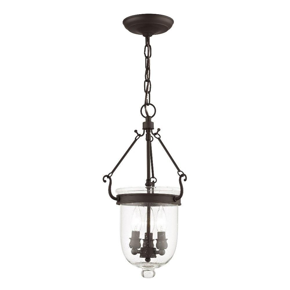 Livex Lighting Jefferson 3 Light Bronze Chain Lantern