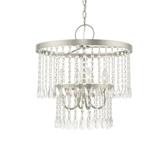 Livex Lighting Elizabeth 4 - Light Chandelier in  Brushed Nickel