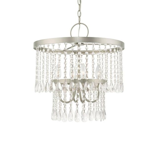 Livex Lighting Elizabeth 4 - Light Chandelier in  Brushed Nickel