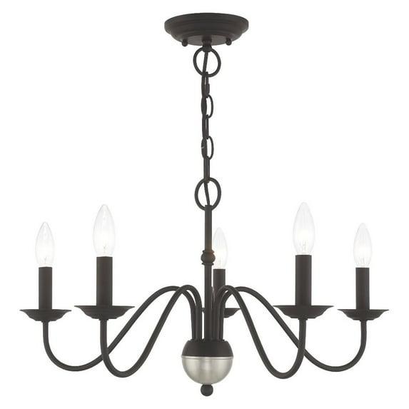 Livex Lighting Windsor 5 - Light Chandelier in  Black