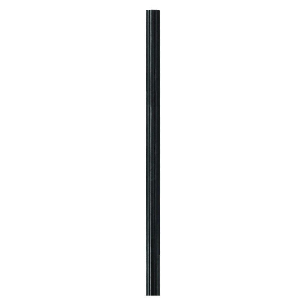 84" Textured Black Aluminum Outdoor Lamp Post