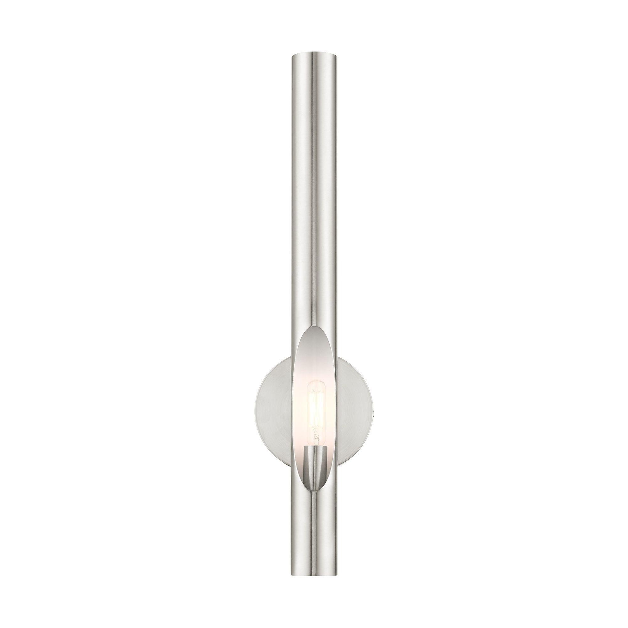 Livex Lighting Acra 1 - Light Wall Light in Brushed Nickel