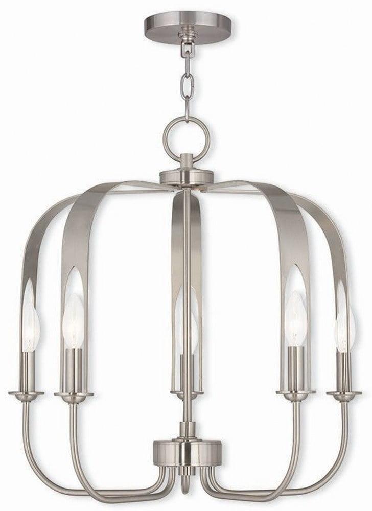 Livex Lighting Addison 5 - Light Chandelier in  Brushed Nickel