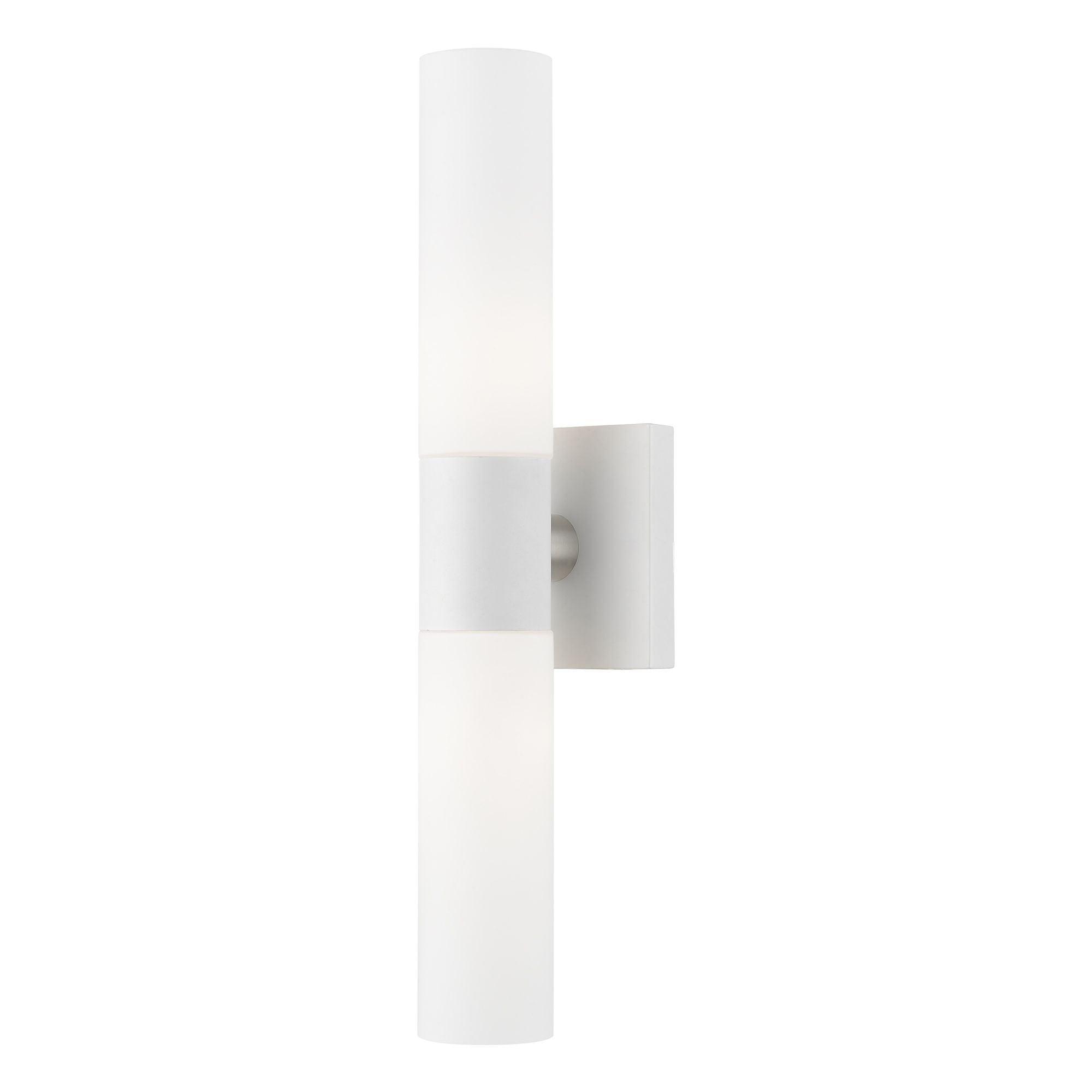 Livex Lighting Aero 2 - Light Vanity in White/Brushed Nickel