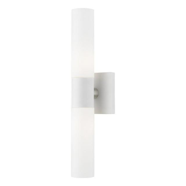 Livex Lighting Aero 2 - Light Vanity in White/Brushed Nickel